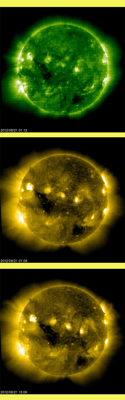 Sun
                      Anamolies from SOHO NASA August 21 2012